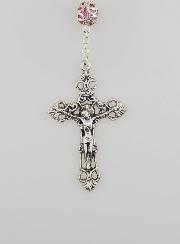 Rosario Vergine Miracolosa & Croce Barocca - Rosa