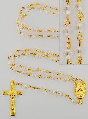 Rosario in Cristallo Bianco & Medaglia Miracolosa