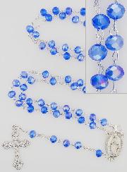 Rosario in Cristallo Blu & Medaglia Miracolosa