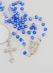 Rosario in Cristallo Blu & Medaglia Miracolosa