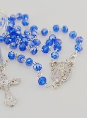 Rosario in Cristallo Blu & Medaglia Miracolosa