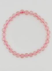 Bracciale in Pietra Naturale Quarzo Fragola Ematoide - 6 mm