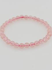 Bracciale in Pietra Naturale Quarzo Fragola Ematoide - 6 mm