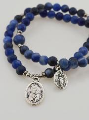 Rosario Medaglia Miracolosa & San Giuseppe in Sodalite