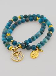 Rosario Medaglia Miracolosa in Pietre di Apatite