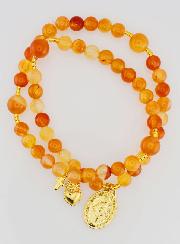 Rosario Medaglia Miracolosa in Corniola