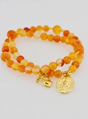 Rosario Medaglia Miracolosa in Corniola