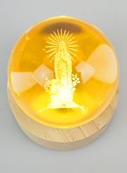 Sfera Luminosa Incisa al Laser - Madonna di Lourdes