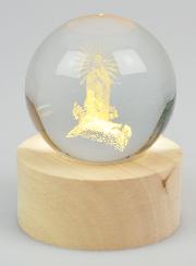 Sfera Luminosa Incisa al Laser - Madonna di Lourdes