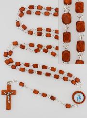 Rosario della Vergine Miracolosa in Legno Chiaro