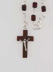 Rosario Vergine Miracolosa in Legno Scuro