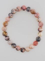 Bracciale in Pietra Naturale di Opale Rosa 8mm