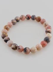 Bracciale in Pietra Naturale di Opale Rosa 8mm