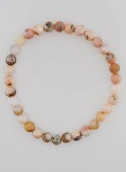 Bracciale in Pietra Naturale di Opale Rosa 6mm