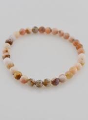 Bracciale in Pietra Naturale di Opale Rosa 6mm