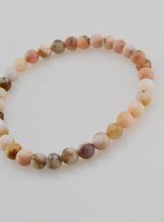 Bracciale in Pietra Naturale di Opale Rosa 6mm