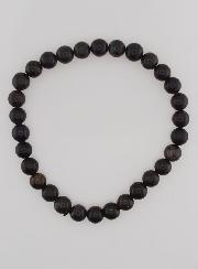 Bracciale in Pietra Naturale di Opale Nero 6mm
