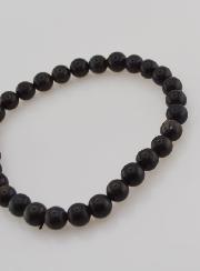 Bracciale in Pietra Naturale di Opale Nero 6mm