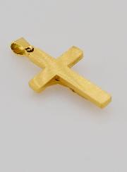 Ciondolo Croce in Ottone Dorato 28mm