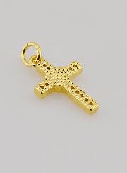 Ciondolo Croce & Cuore in Ottone - 15m