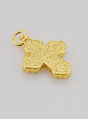 Ciondolo Croce Ortodossa Strass & Nacre - 17mm