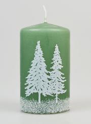Candela Decorativa Atmosfera Invernale - Verde