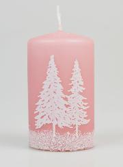 Candela Decorativa Atmosfera Invernale – Rosa Cipria