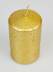Candela di Natale Glitterata - Dorata