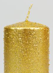 Candela di Natale Glitterata - Dorata