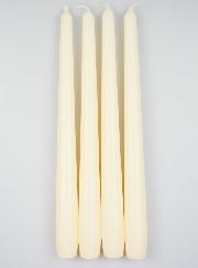 Set di 4 Candele a Stelo Avorio - 25 cm