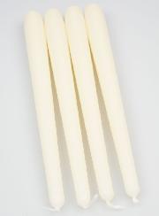 Set di 4 Candele a Stelo Avorio - 25 cm