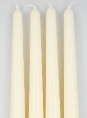 Set di 4 Candele a Stelo Avorio - 25 cm