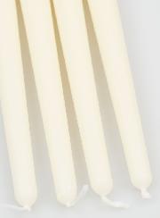 Set di 4 Candele a Stelo Avorio - 25 cm