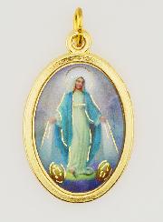 Medaglia Miracolosa della Vergine Maria Colorata - 22mm
