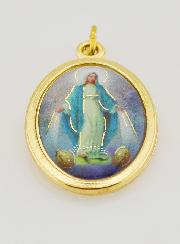 Medaglia Miracolosa della Vergine Maria Colorata - 22mm