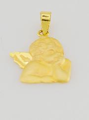 Medaglia Angelo Custode in oro 375/1000 - 14mm