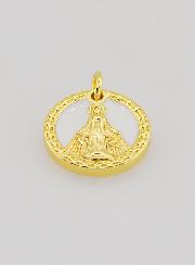 Medaglia Vergine Maria Miracolosa in Madreperla - 15mm