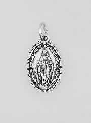 Medaglia Miracolosa con Bordo Rigato - 17mm