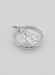 Medaglia Vergine Maria Miracolosa in Madreperla - 15mm