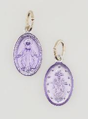Medaglia Miracolosa Viola - 14mm