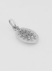 Medaglia Miracolosa Festonata in Argento - 13mm