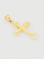 Ciondolo Croce Barocca Lavorata 20mm - Oro 9ct