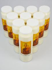 Set di 10 Candele Novena a Nostra Signora del Monte Carmelo