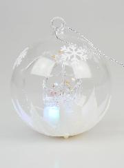 Sfera di Natale Luminosa in Vetro 10cm - Natività