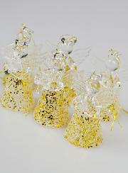 Set di 6 Angeli di Natale da Appendere - 4,5cm