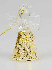 Set di 6 Angeli di Natale da Appendere - 4,5cm