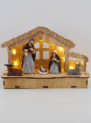 Presepe di Natale Luminoso Natività 20cm