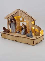 Presepe di Natale Luminoso Natività 20cm