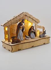 Presepe di Natale Luminoso Natività 20cm
