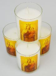 Set di 4 Candele Votive Madonna del Monte Carmelo